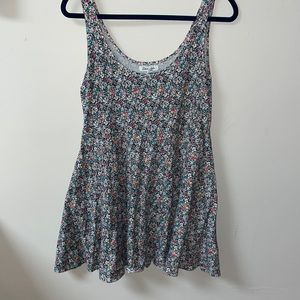 beautiful synched waisted, floral print summer dress